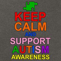 Keep Calm And Support Autism Awareness Cotton Canvas Backpack