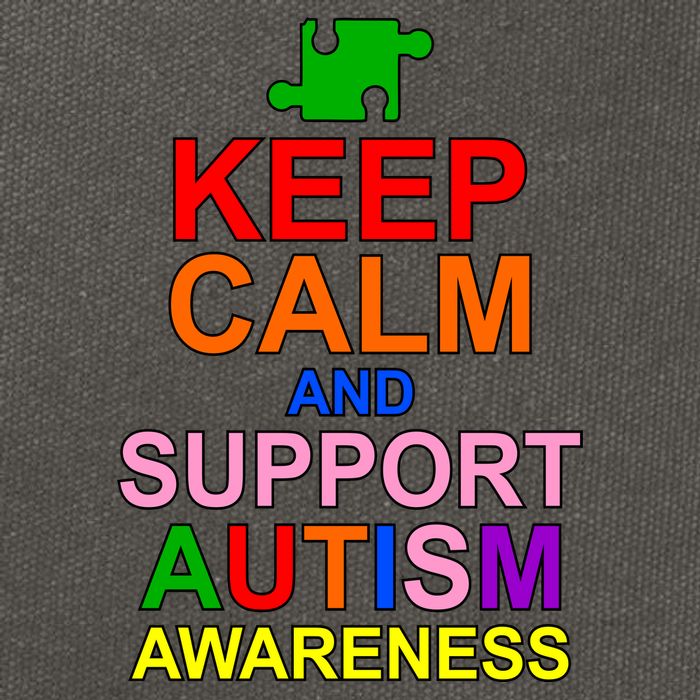 Keep Calm And Support Autism Awareness Cotton Canvas Backpack