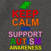 Keep Calm And Support Autism Awareness Vector Backpack