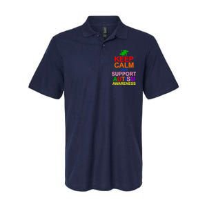 Keep Calm And Support Autism Awareness Softstyle Adult Sport Polo