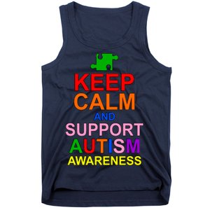 Keep Calm And Support Autism Awareness Tank Top