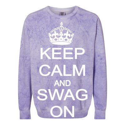 Keep Calm And Swag On Colorblast Crewneck Sweatshirt