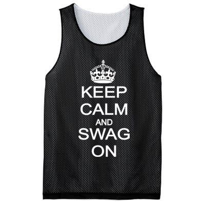 Keep Calm And Swag On Mesh Reversible Basketball Jersey Tank