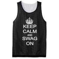 Keep Calm And Swag On Mesh Reversible Basketball Jersey Tank