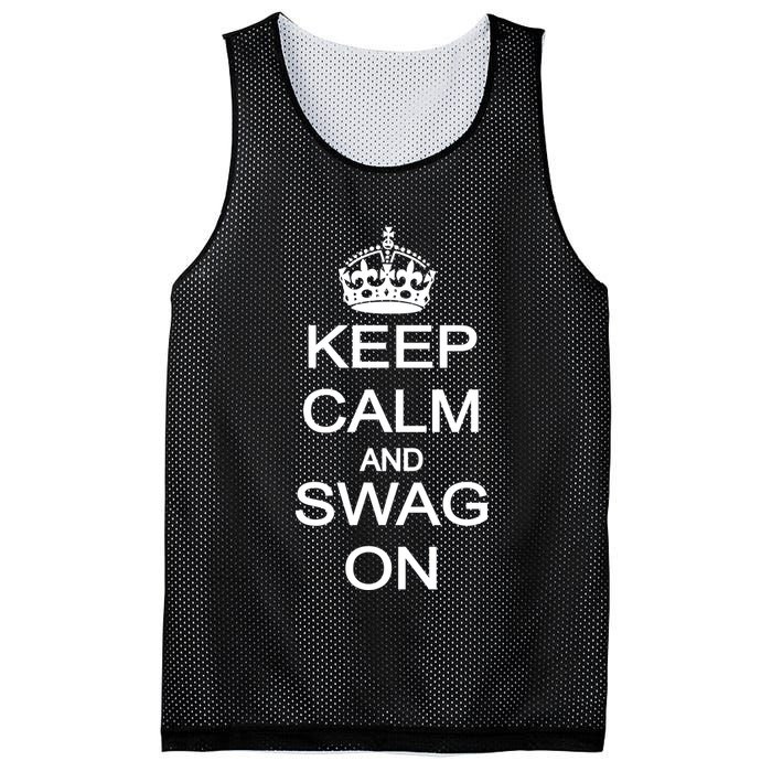Keep Calm And Swag On Mesh Reversible Basketball Jersey Tank
