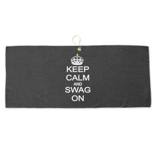 Keep Calm And Swag On Large Microfiber Waffle Golf Towel