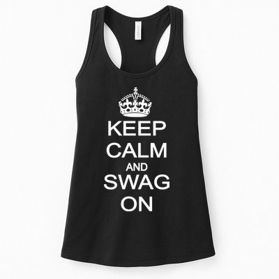 Keep Calm And Swag On Womens Tank Top