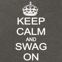 Keep Calm And Swag On Cotton Canvas Backpack