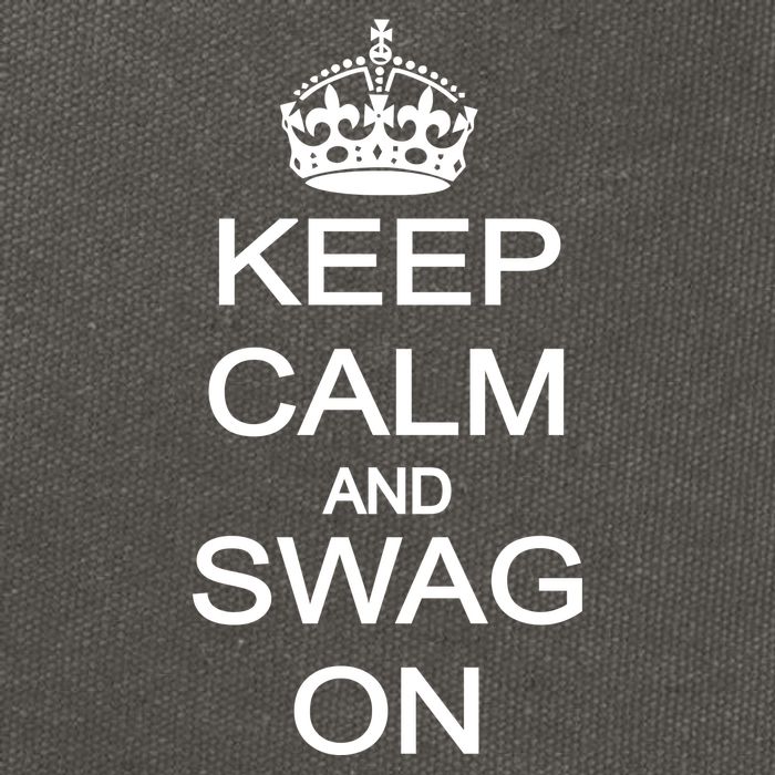 Keep Calm And Swag On Cotton Canvas Backpack