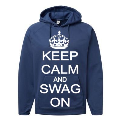 Keep Calm And Swag On Performance Fleece Hoodie