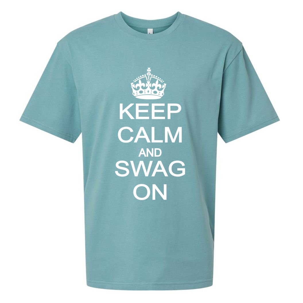 Keep Calm And Swag On Sueded Cloud Jersey T-Shirt