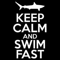 Keep Calm And Swim Fast Drawstring Bag