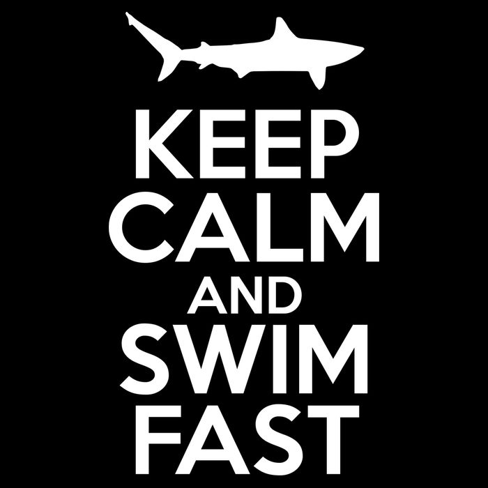 Keep Calm And Swim Fast Drawstring Bag