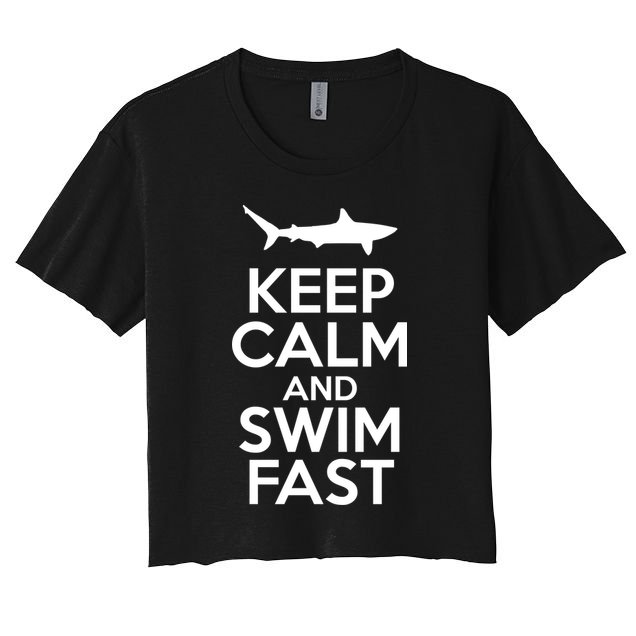 Keep Calm And Swim Fast Crop Top