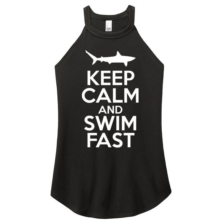 Keep Calm And Swim Fast Women's Perfect Tri Rocker Tank