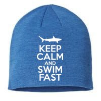 Keep Calm And Swim Fast Sustainable Beanie