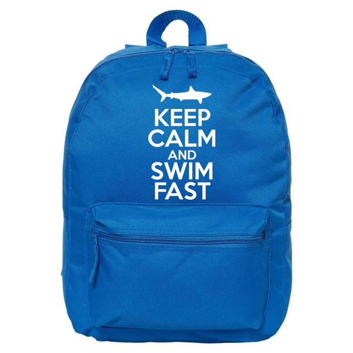 Keep Calm And Swim Fast 16 in Basic Backpack