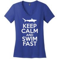 Keep Calm And Swim Fast Women's V-Neck T-Shirt