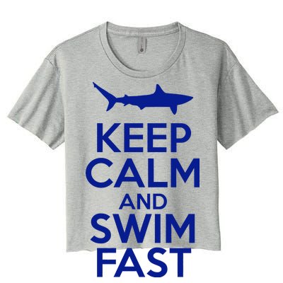 Keep Calm And Swim Fast Women's Crop Top Tee