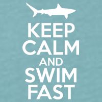 Keep Calm And Swim Fast Sueded Cloud Jersey T-Shirt
