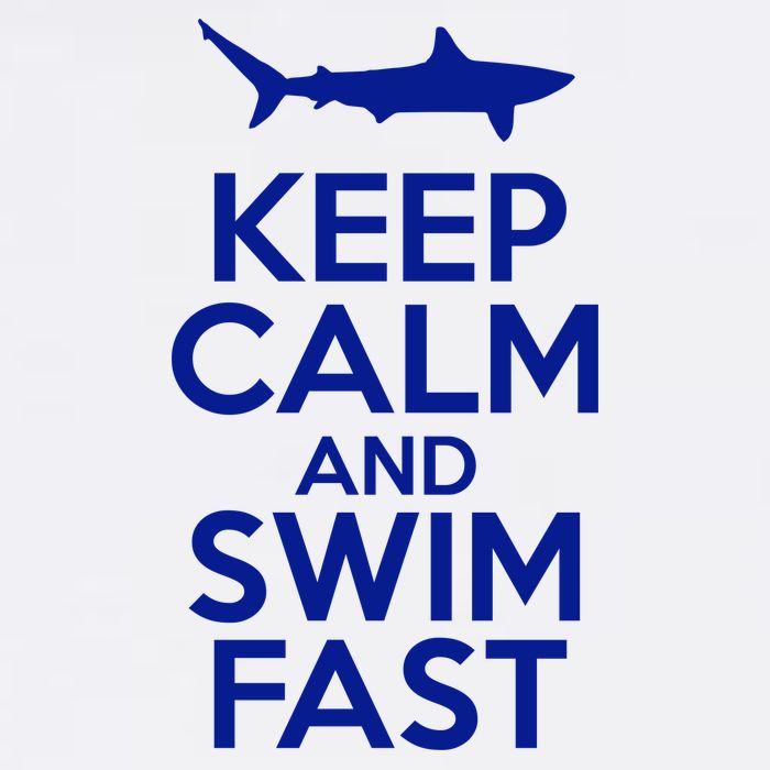 Keep Calm And Swim Fast Garment-Dyed Sweatshirt