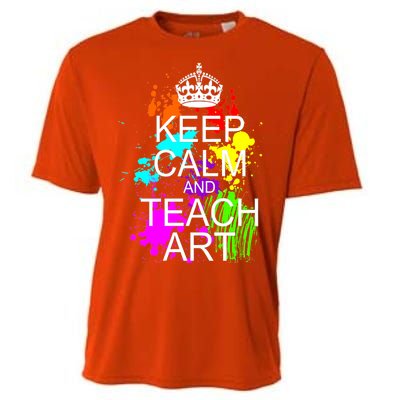 Keep Calm And Teach Art Cooling Performance Crew T-Shirt