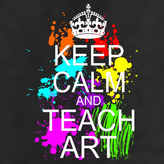 Keep Calm And Teach Art 7 Panel Mesh Trucker Snapback Hat