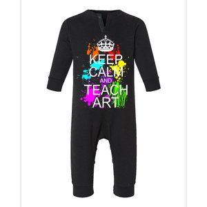 Keep Calm And Teach Art Infant Fleece One Piece