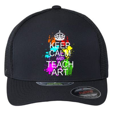 Keep Calm And Teach Art Flexfit Unipanel Trucker Cap