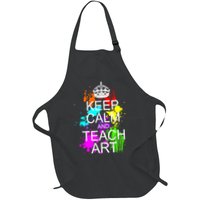 Keep Calm And Teach Art Full-Length Apron With Pockets
