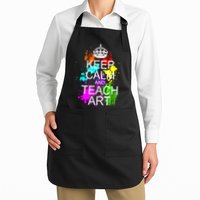Keep Calm And Teach Art Full-Length Apron With Pockets