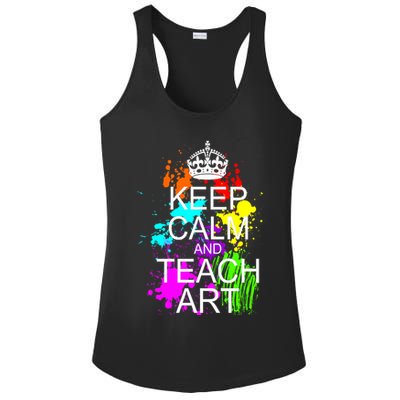 Keep Calm And Teach Art Ladies PosiCharge Competitor Racerback Tank