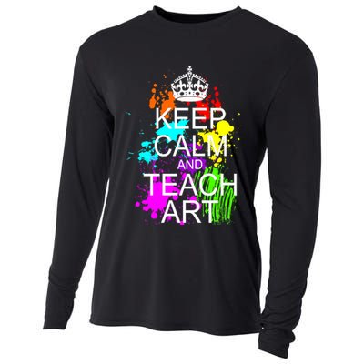 Keep Calm And Teach Art Cooling Performance Long Sleeve Crew