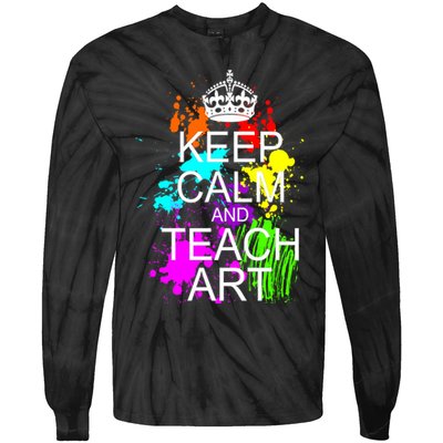 Keep Calm And Teach Art Tie-Dye Long Sleeve Shirt