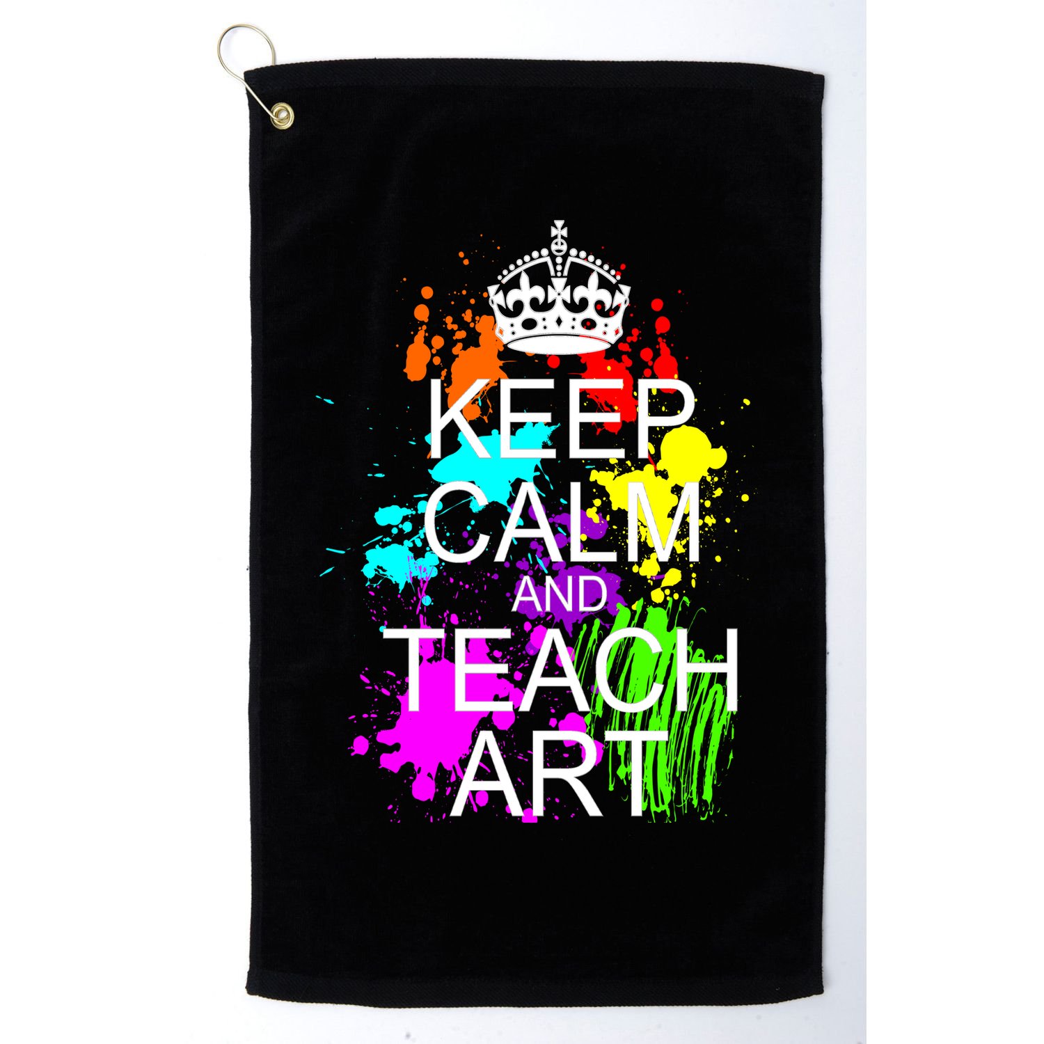Keep Calm And Teach Art Golf Towel