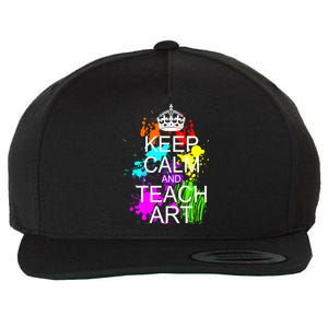 Keep Calm And Teach Art Wool Snapback Cap