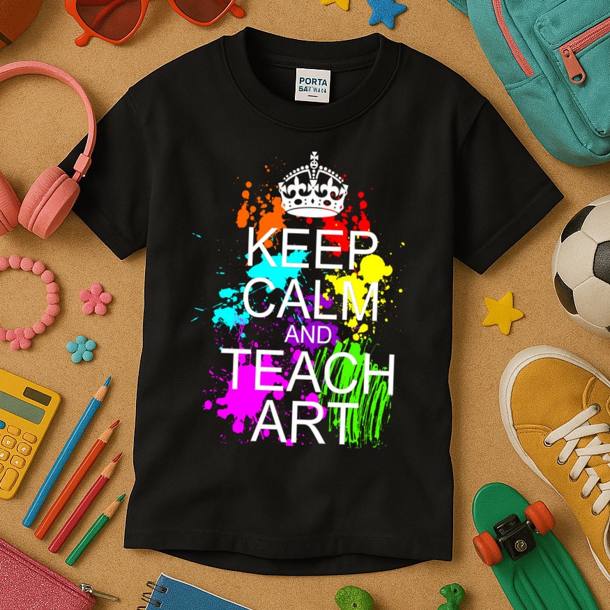 Keep Calm And Teach Art Kids T-Shirt