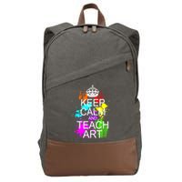 Keep Calm And Teach Art Cotton Canvas Backpack