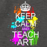 Keep Calm And Teach Art Vector Backpack