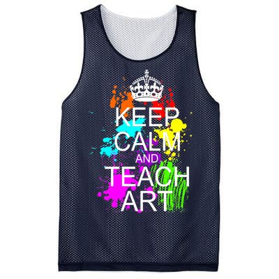 Keep Calm And Teach Art Mesh Reversible Basketball Jersey Tank