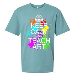 Keep Calm And Teach Art Sueded Cloud Jersey T-Shirt