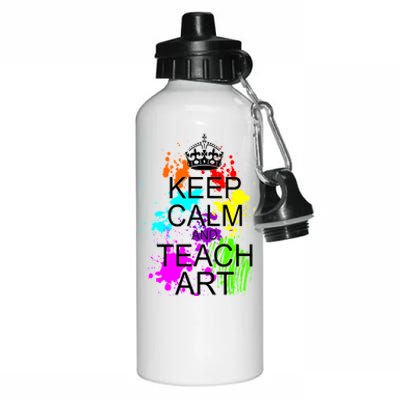 Keep Calm And Teach Art Aluminum Water Bottle 