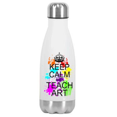 Keep Calm And Teach Art Stainless Steel Insulated Water Bottle