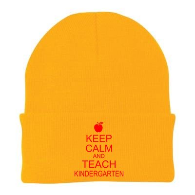 Keep Calm And Teach Kindergarten Knit Cap Winter Beanie