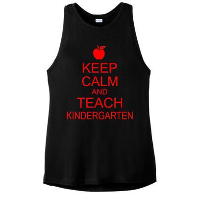 Keep Calm And Teach Kindergarten Ladies PosiCharge Tri-Blend Wicking Tank