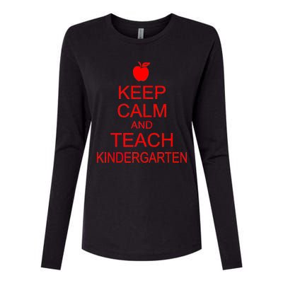 Keep Calm And Teach Kindergarten Womens Cotton Relaxed Long Sleeve T-Shirt