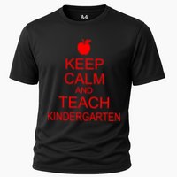 Keep Calm And Teach Kindergarten Cooling Performance Crew T-Shirt