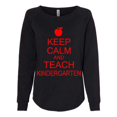 Keep Calm And Teach Kindergarten Womens California Wash Sweatshirt