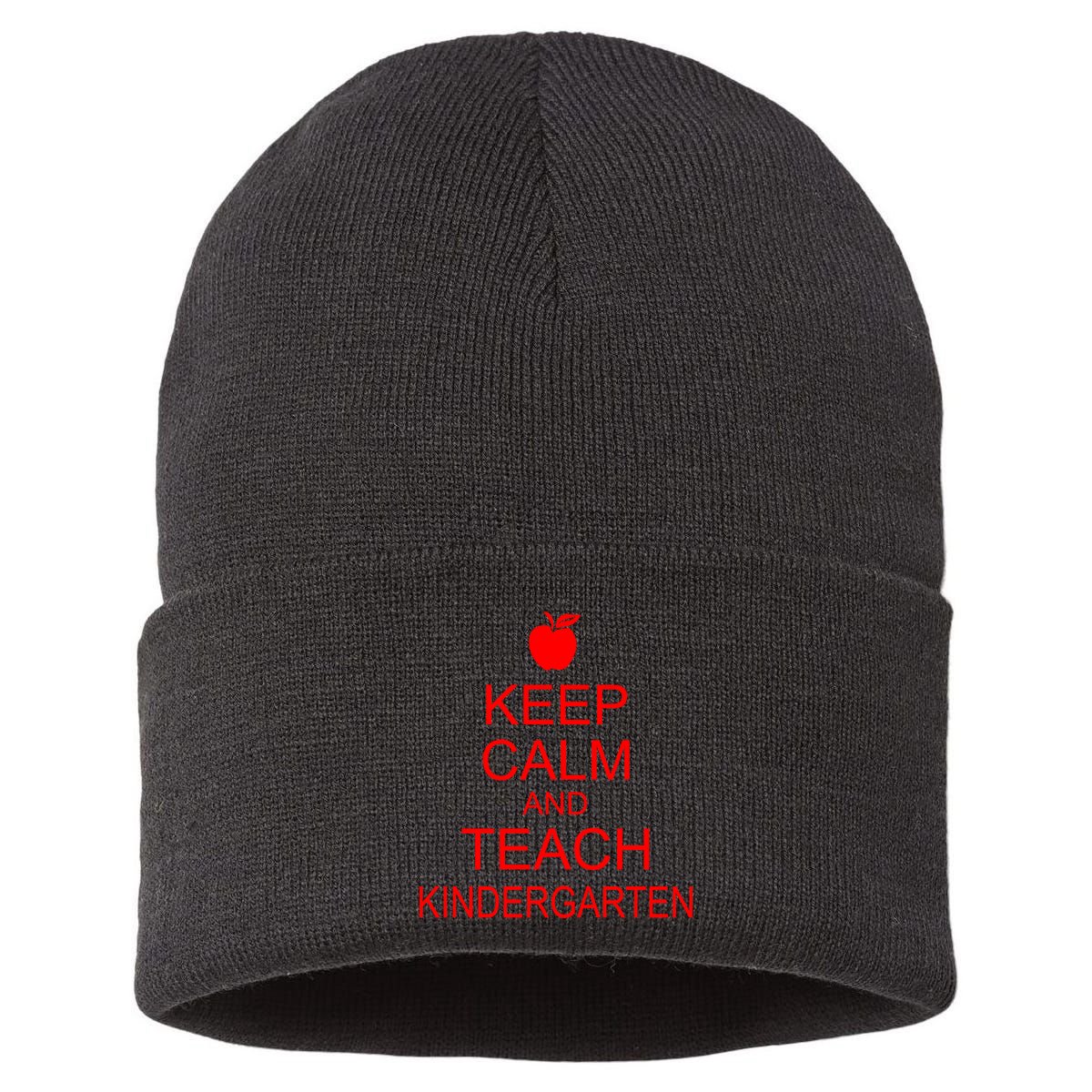 Keep Calm And Teach Kindergarten Sustainable Knit Beanie