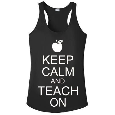 Keep Calm and Teach On Ladies PosiCharge Competitor Racerback Tank